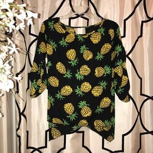 Pineapple blouse shirt